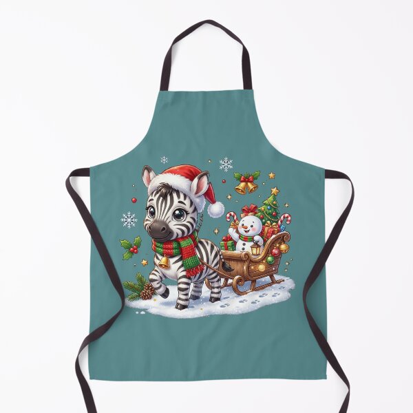 Item preview, Baby Zebra Christmas Sticker, Cute Santa Hat Sleigh and Snowman Holiday Gift designed and sold by HoMya.