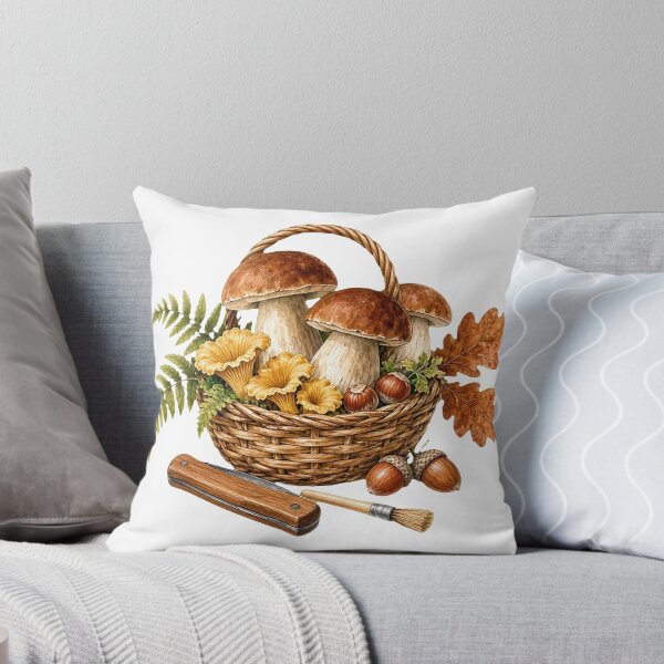 Item preview, Foraging Basket with Porcini and Chanterelles designed and sold by Northroom Studio.