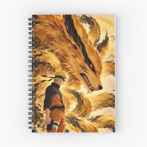 Item preview, Naruto | Golden Nine Tailed Fox Spirit and Orange Ninja Warrior Fantasy Anime Art designed and sold by Dyan4.