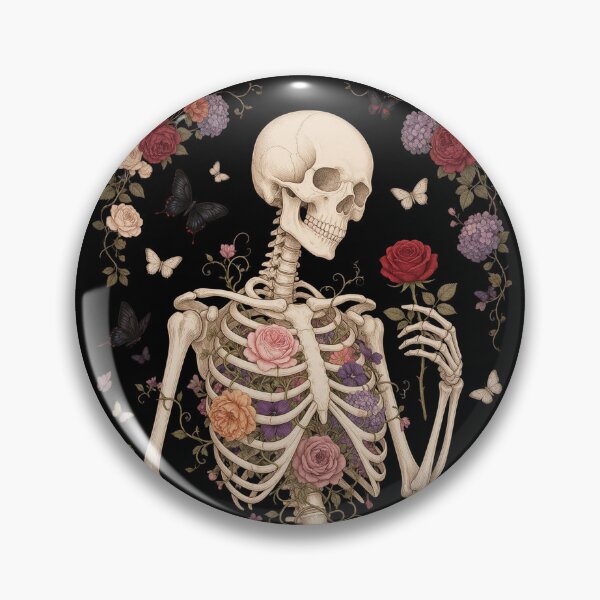 Item preview, Vintage Floral Skeleton Rose Botanical Dark Academia designed and sold by CF_VintageDesign.