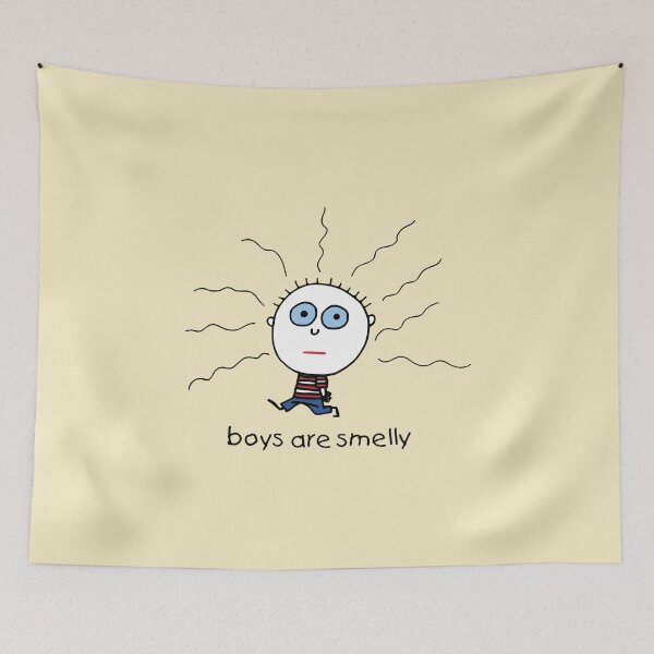 Item preview, Boys Are Smelly Funny Stick Figure designed and sold by kathleenmiles.