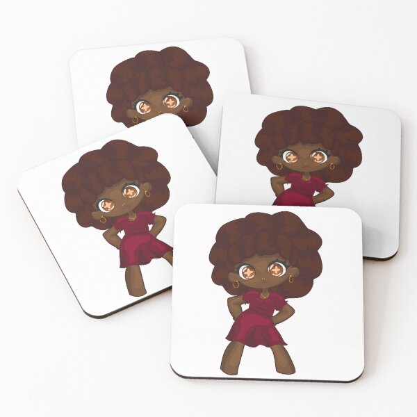 Item preview, Cute Chibi Girl, Red Dress, piercings, Black Girl, Cute designed and sold by BambinoBunnyyy.