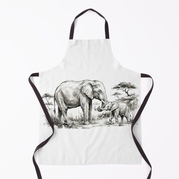 Item preview, A majestic elephant with her baby elephant. designed and sold by CHRIST5000.