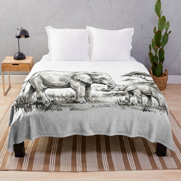 Item preview, A majestic elephant with her baby elephant. designed and sold by CHRIST5000.