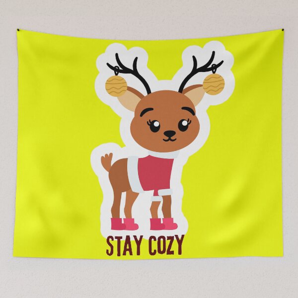 Item preview, Cute Reindeer Stay Cozy Winter - Christmas Holiday Gift designed and sold by stormk10.