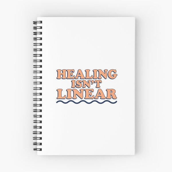 Item preview, Healing Isn't Linear - Aesthetic Self Love Quote Cream and Navy designed and sold by ModdiesColors.