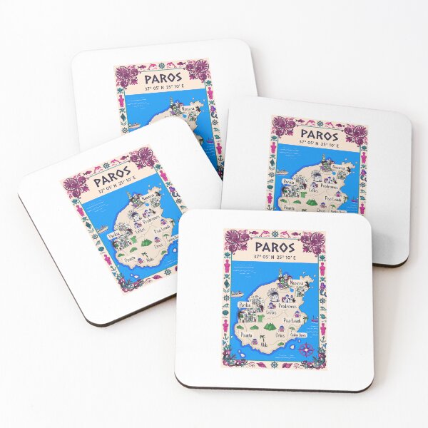 Item preview, Paros island Map designed and sold by NatXio.