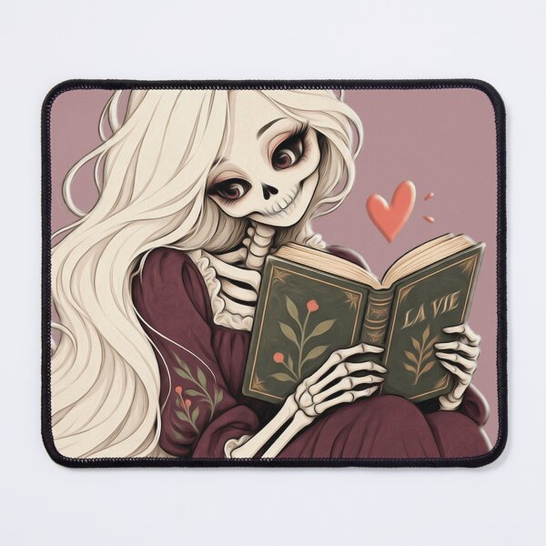 Item preview, The Student of Life — Romantic Skeleton with a Book and a Heart designed and sold by Limmagin.