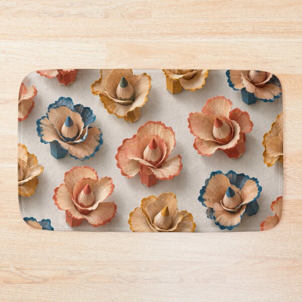 Item preview, Colored Pencil Shaving Flowers – Creative Artist Pattern designed and sold by Kaleidoscope Print.