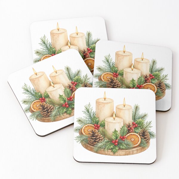 Item preview, Cozy Christmas Candle Centerpiece with Orange Slices designed and sold by takeng07.
