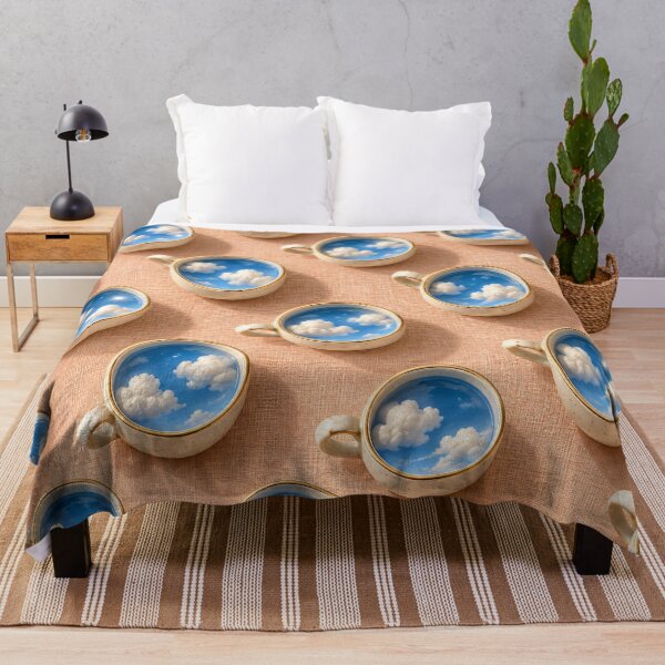 Item preview, Cups Filled with Blue Sky and Clouds – Dreamy Surreal Pattern designed and sold by Kaleidoscope Print.