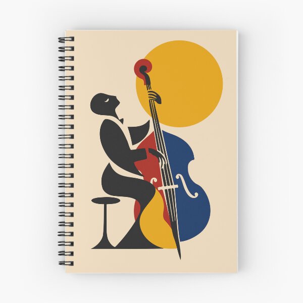 Item preview, Jazz Double Bass  Art Print, Abstract Bass Player Print, Mid Century Modern Music Art, Bauhaus Jazz Decor, Upright Bass Musician Gift designed and sold by Studio pod Burom.