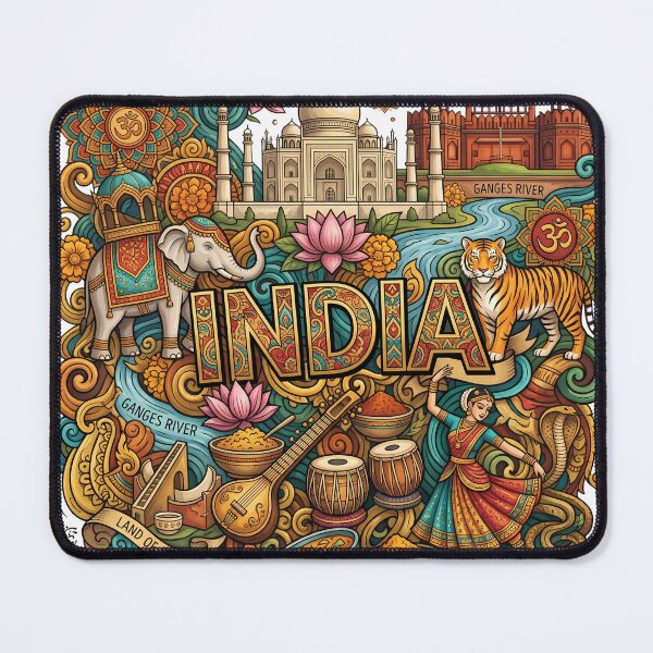 Item preview, India Cultural Doodle Zentangle Heritage Art designed and sold by LoliDesignShop.