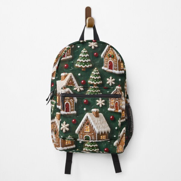 Item preview, Gingerbread Christmas Village Pattern – Cozy Holiday Houses and Trees designed and sold by Kaleidoscope Print.
