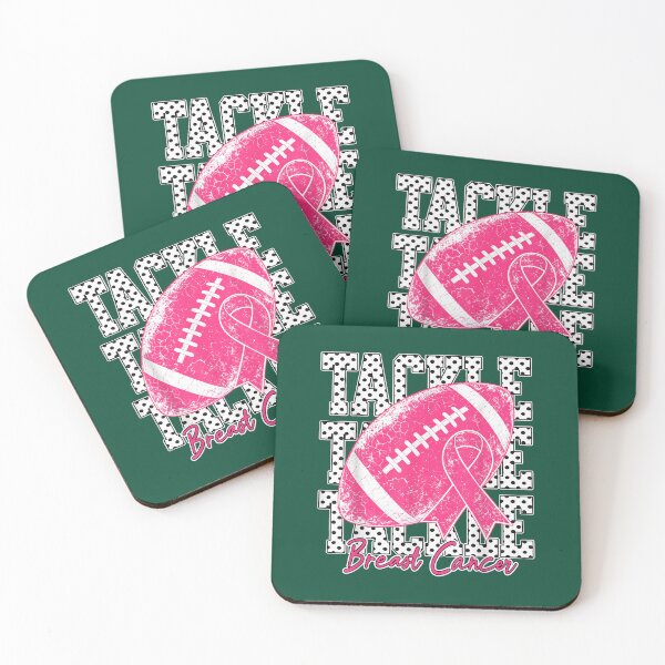 Item preview, Tackle Breast Cancer Pink Ribbon Football Awareness Graphic Oversized T-Shirt designed and sold by GowanusClub.
