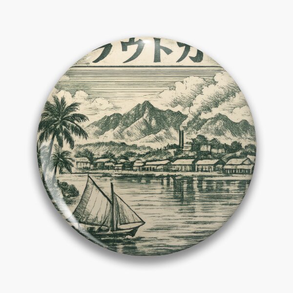 Item preview, Vintage Lahtoka Stamp Illustration | Retro Postage Art | Classic City Travel Stamp Design designed and sold by PaintedPixels01.