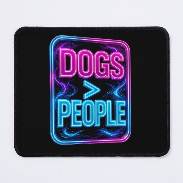 Item preview, Dogs Over People Neon Sign Funny Dog Lover Art designed and sold by ExploreAura Studio.
