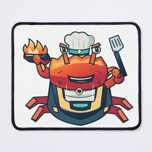 Item preview, Brasko Emberpan — Fierce Cartoon Crab Chef designed and sold by AnimeOrbit.