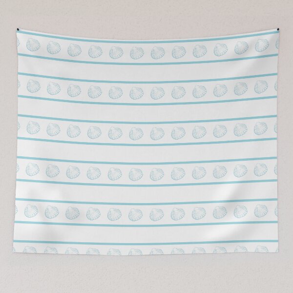 Item preview, Shell collection shell lines in blue designed and sold by Quiet Waters Design.