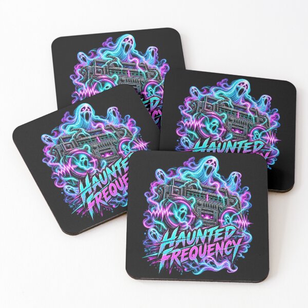 Item preview, Haunted Frequency – Neon Ghost Radio Retro Horror Design designed and sold by i7ssane.