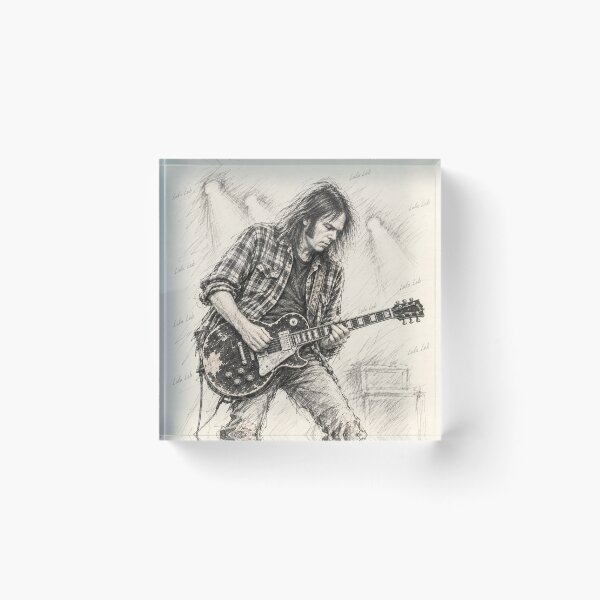 Item preview, Neil Young — Electric Legend ⚡ Pencil Sketch by Lulu Leb designed and sold by LuluLeb.