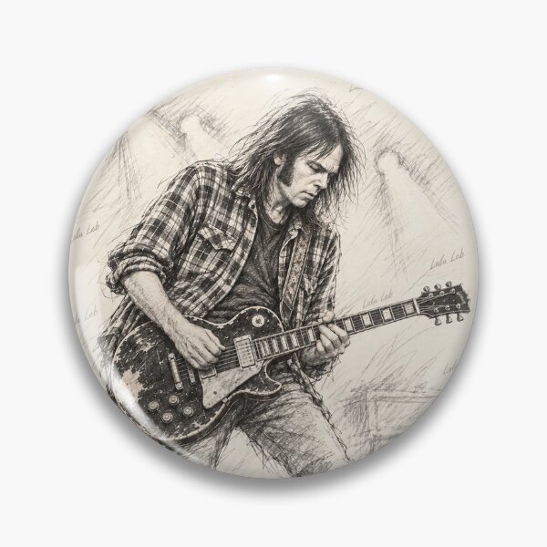 Item preview, Neil Young — Electric Legend ⚡ Pencil Sketch by Lulu Leb designed and sold by LuluLeb.