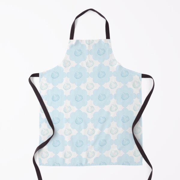 Item preview, Shell collection flower pattern in blue designed and sold by Quiet Waters Design.