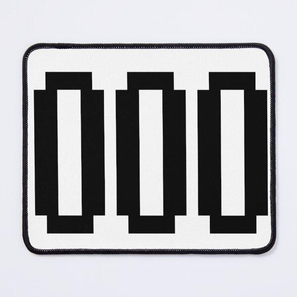 Item preview, 000 - Retro Pixel Art Zeros in Black designed and sold by ModdiesColors.