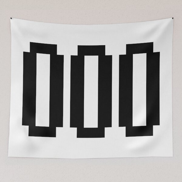 Item preview, 000 - Retro Pixel Art Zeros in Black designed and sold by ModdiesColors.