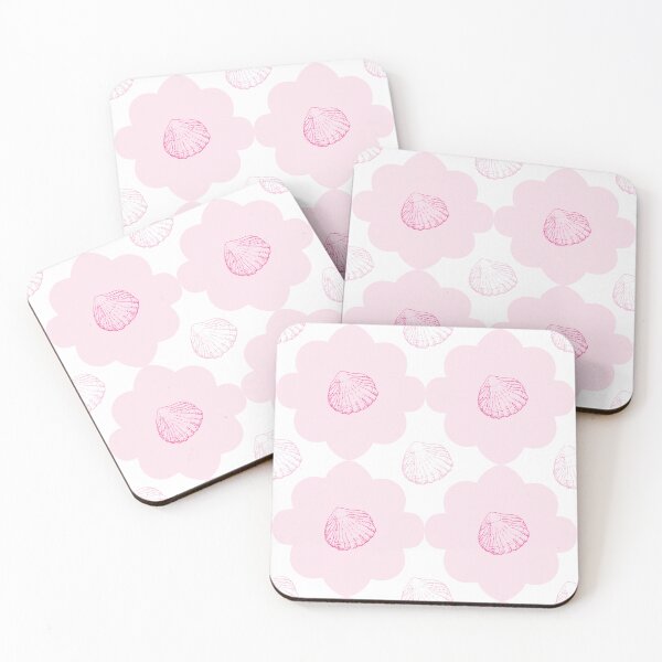 Item preview, Shell collection flower pattern in pink designed and sold by Quiet Waters Design.