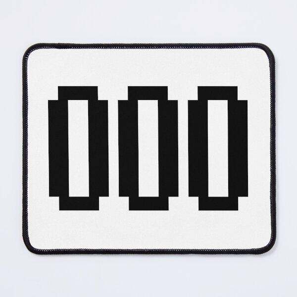 Item preview, 000 Pixel Digits - Monochrome Minimalist Number Art designed and sold by ModdiesColors.