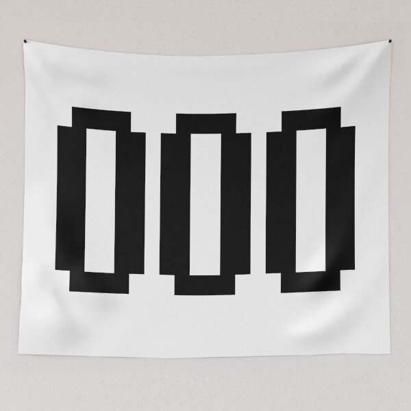 Item preview, 000 Pixel Digits - Monochrome Minimalist Number Art designed and sold by ModdiesColors.
