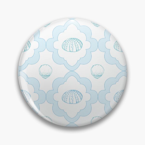 Item preview, Shell collection geometric pattern in blue designed and sold by Quiet Waters Design.