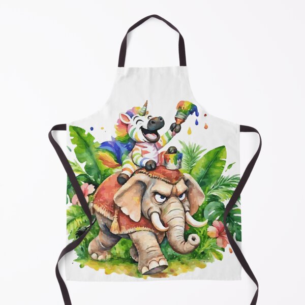 Item preview, Rainbow Zebra Unicorn Rides Colorful Circus Elephant designed and sold by vivendulies.