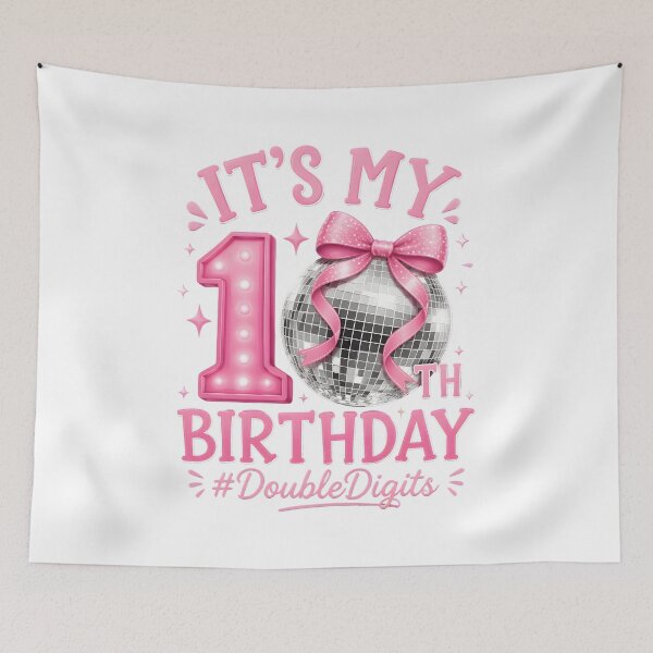 Item preview, It's My 10th Birthday Disco Ball Double Digits T-Shirt designed and sold by empiric-designs.