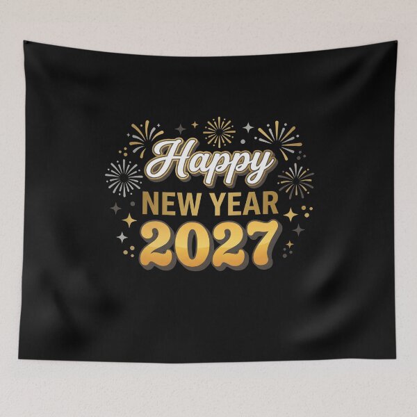 Item preview, Happy New Year 2027 – Gold Fireworks Celebration designed and sold by fawzimorsy.