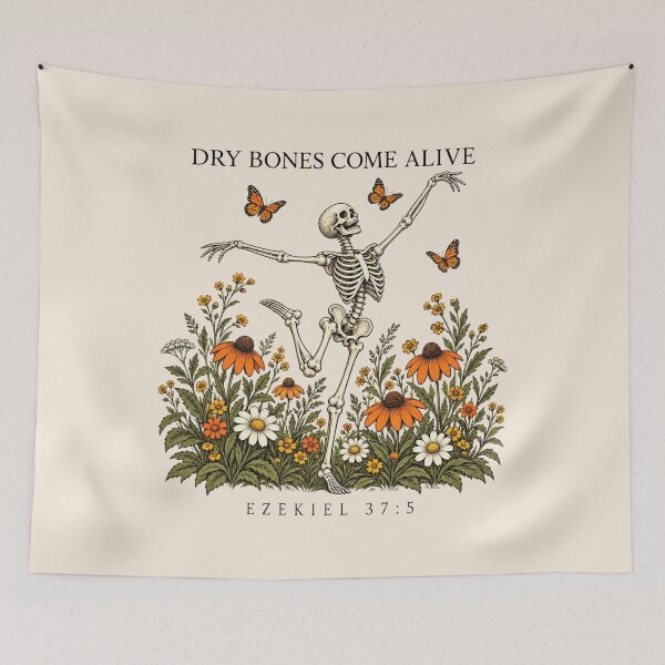 Item preview, Dry Bones Come Alive, Ezekiel 37:5 Christian Skeleton, Dancing Skeleton Halloween, Faith Inspired Fall, Christian Halloween Gift for Women designed and sold by Quiajia.