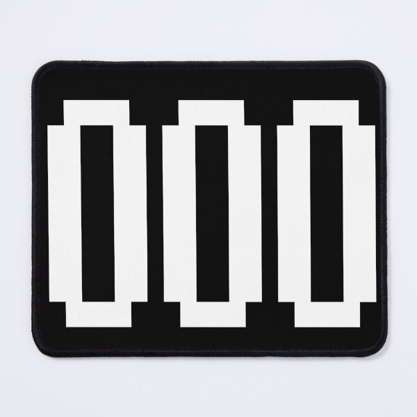 Item preview, Retro 8-Bit White 000 Zeros Pixel Number Art designed and sold by ModdiesColors.