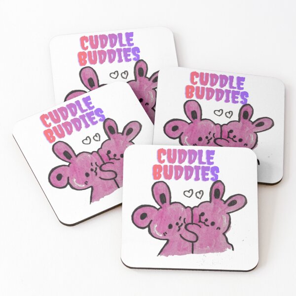 Item preview, Cuddle Buddies - Pink Bunny Hug Sticker designed and sold by ChanCreation.