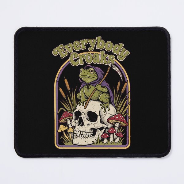 Item preview, Everybody Croaks Gothic Frog and Skull designed and sold by dudelinart.