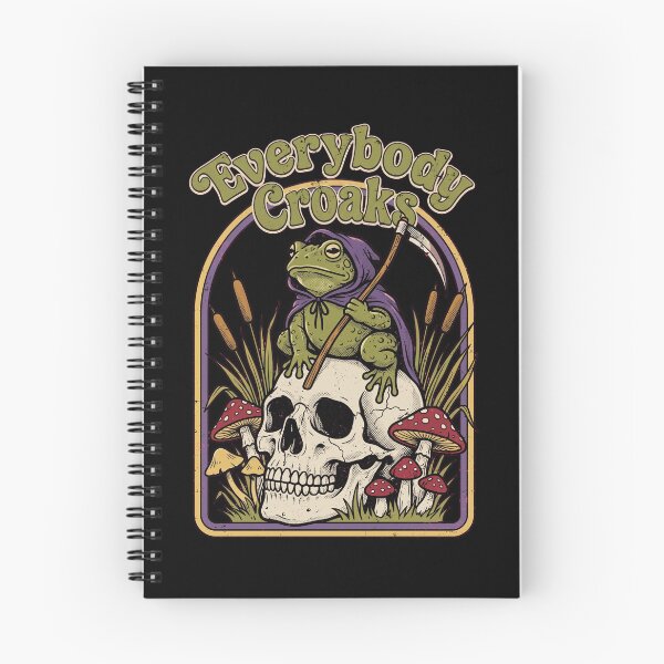 Item preview, Everybody Croaks Gothic Frog and Skull designed and sold by dudelinart.