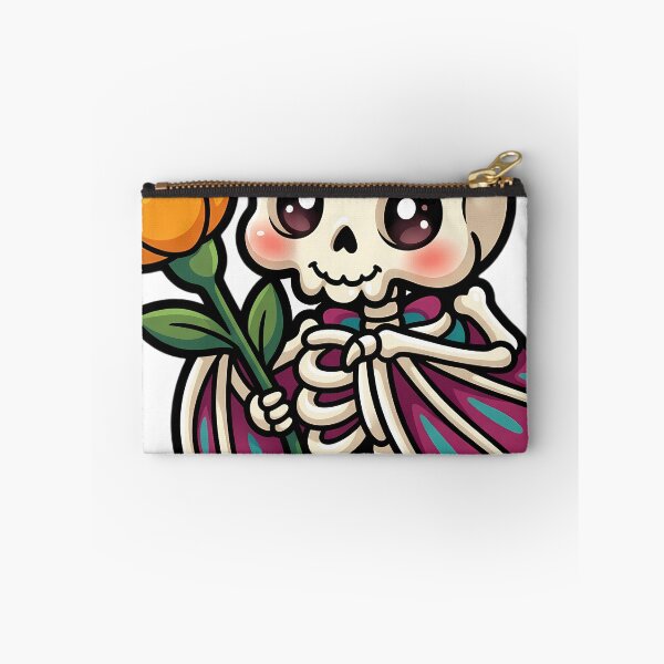 Item preview, Cute Kawaii Skeleton Bat Holding a Marigold designed and sold by pumsquare.