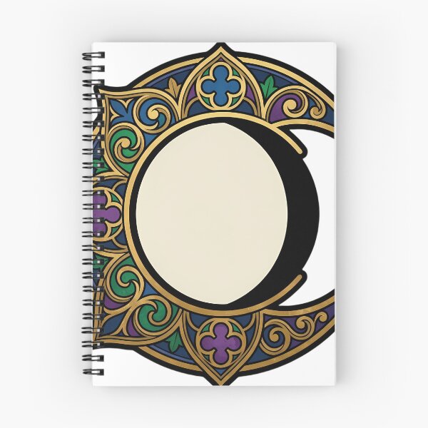Item preview, Gothic Waning Gibbous Moon - Moon Phase Emblem designed and sold by IllumeInk.