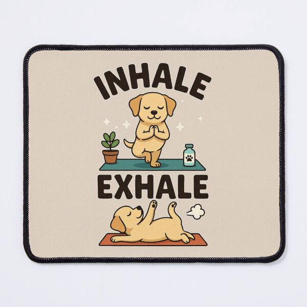 Item preview, Labrador Retriever Funny Yoga Inhale Exhale designed and sold by DIGOR shop.