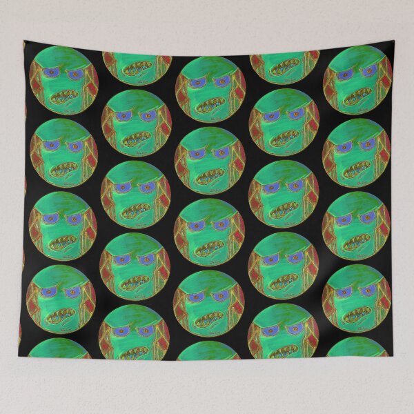 Item preview, Boarded Ears Scar-E-Moji (Alien Edition) Acid Green Horror designed and sold by Grimmlar.
