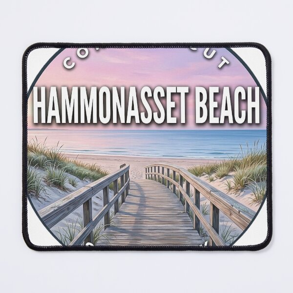 Item preview, Hammonasset Beach State Park Connecticut Pastel Sunrise Round Badge Sticker designed and sold by DetourDgn.