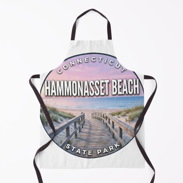 Item preview, Hammonasset Beach State Park Connecticut Pastel Sunrise Round Badge Sticker designed and sold by DetourDgn.