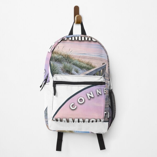 Item preview, Hammonasset Beach State Park Connecticut Pastel Sunrise Round Badge Sticker designed and sold by DetourDgn.