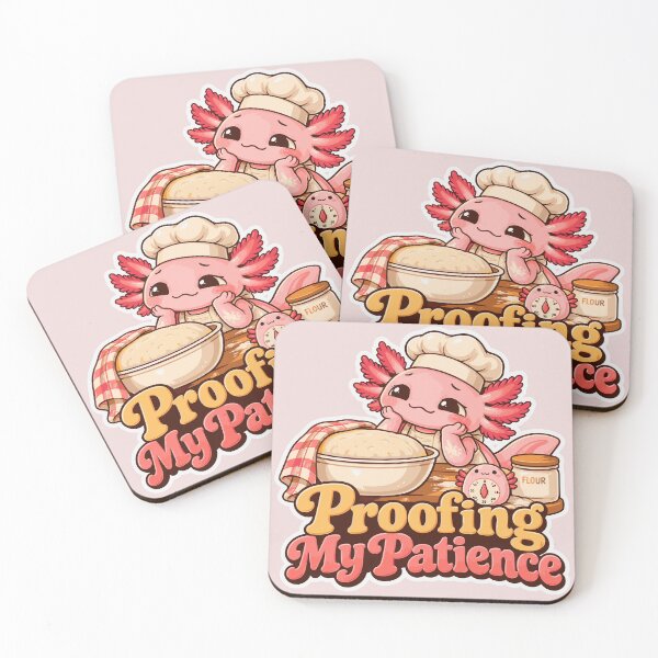Item preview, Proofing My Patience – Cute Axolotl Baker Bread Design designed and sold by HH Design House.
