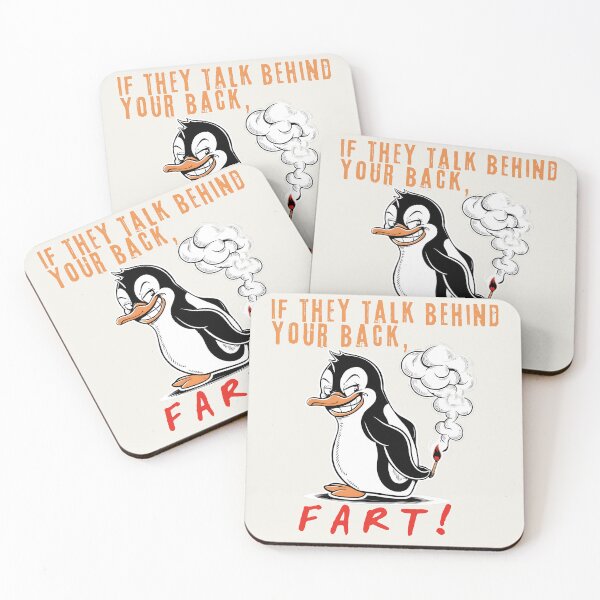 Item preview, If They Talk Behind Your Back, Fart! Funny Penguin Humor Gift designed and sold by SkymarArt.